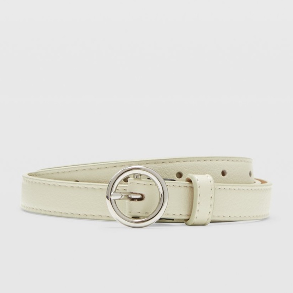 Skinny Leather Belt - Brand New - NEVER WORN - Bone